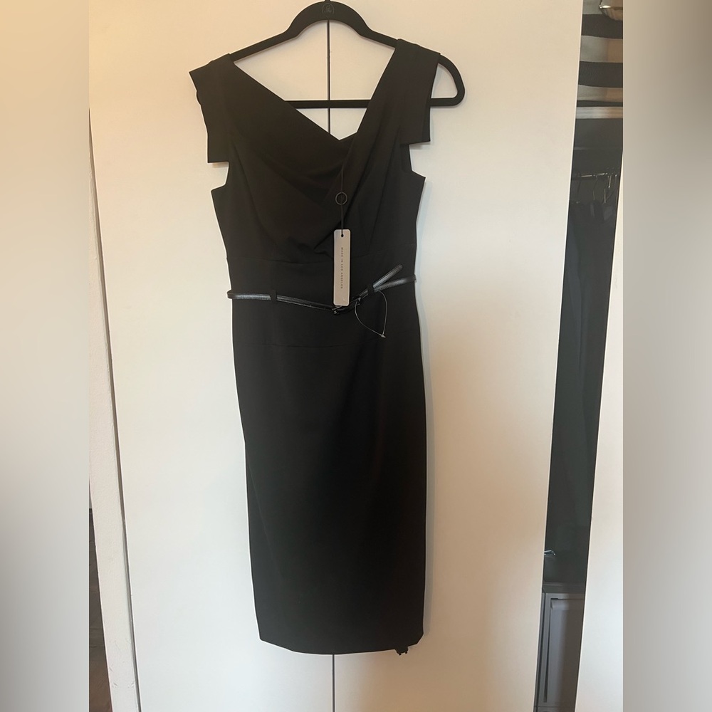 Black Halo Black Jackie O Midi Dress